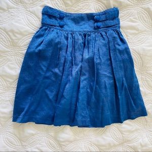H&M high waist royal blue poofy button skirt
